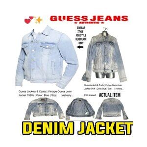 🛑 GUESS Jeans 🆒➕ JACKET Dillon Denim COAT Designer OUTERWEAR Wash💸BUY NOW‼️